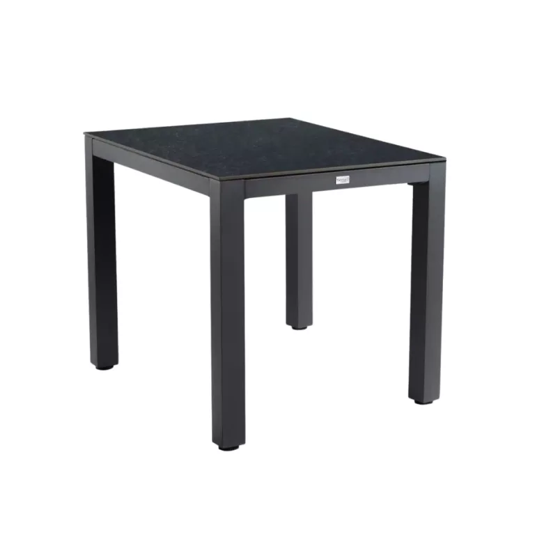 Buy 80cm Briga Square Bistro Table from The Outdoor Scene Ireland. Table is with Trespa Graphite table top and charcoal frame