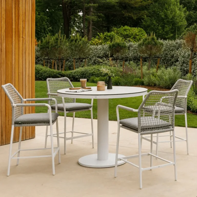 120cm Oslo Round Bar table for sale from The Outdoor Scene Ireland. Outdoor living at finest