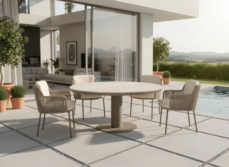 125cm Irin Brown 4 seater Dining Table with 4 Bernini Chair in Terre for sale in Ireland