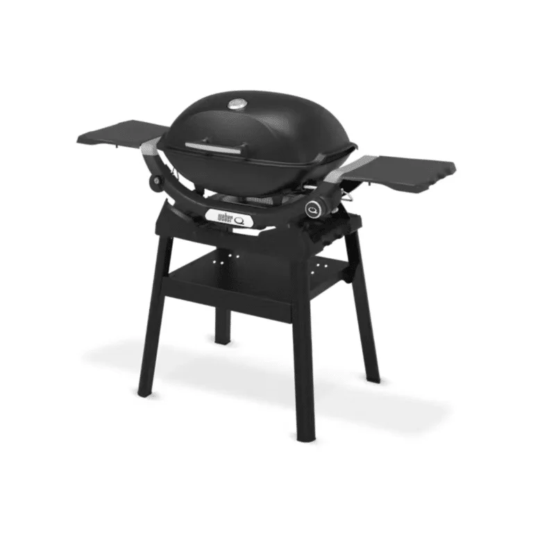 Weber Gas BBQ Ireland lifestyle Q2200N with compact stand for sale from The Outdoor Scene Easy installation