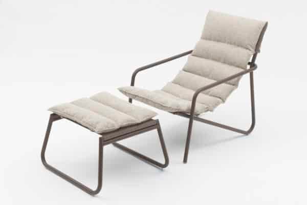 Coast Beacher Taupe Deck Chair with Cushion