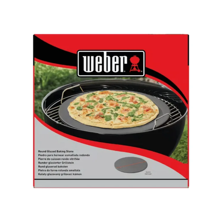 Weber Round Glazed Baking Stone 36cm for baking Pizza or breads available in Ireland