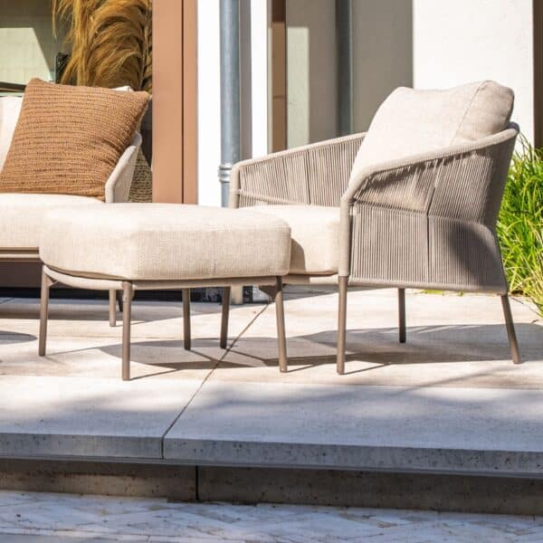 Florence footstool in Terre with cushion