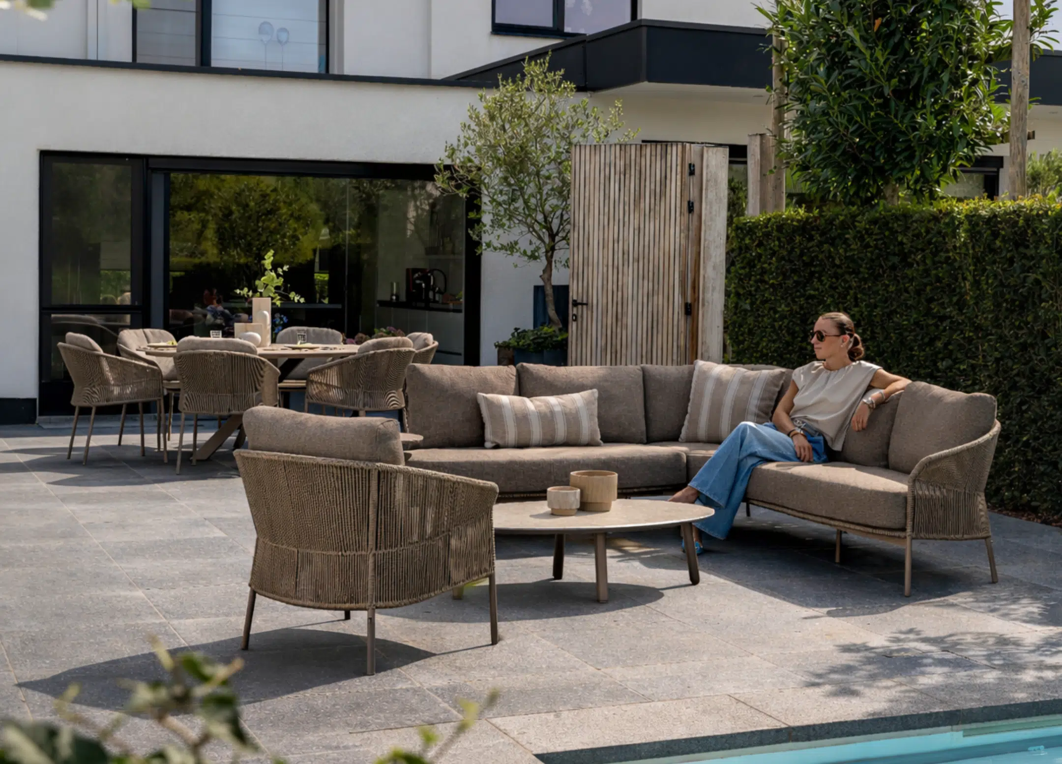 Garden Furniture collection Florence corner set in terre for sale from The Outdoor Scene in Dublin 14