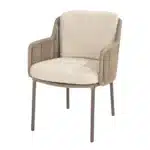Bernini Premium Garden Dining Chair Terre with 2 Cushions