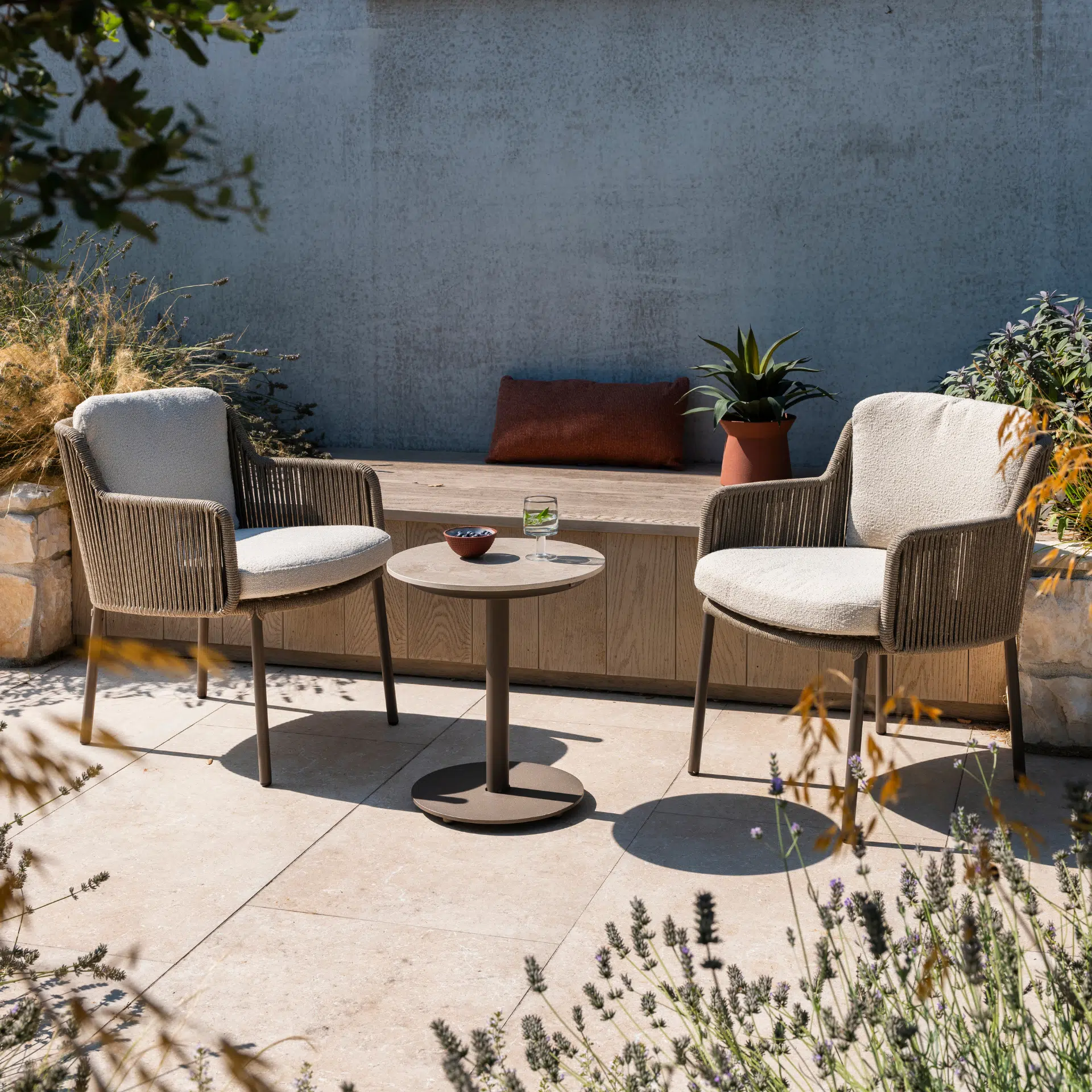 Bernini Premium Garden Dining Chair Terre with 2 Cushions