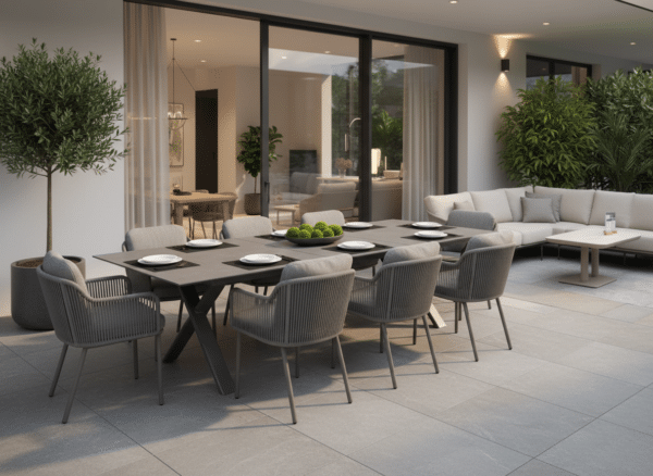 Albatros Taupe 8-10 Seater Large Garden Dining Set