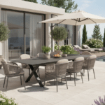 Albatros Taupe 8-10 Seater Large Garden Dining Set