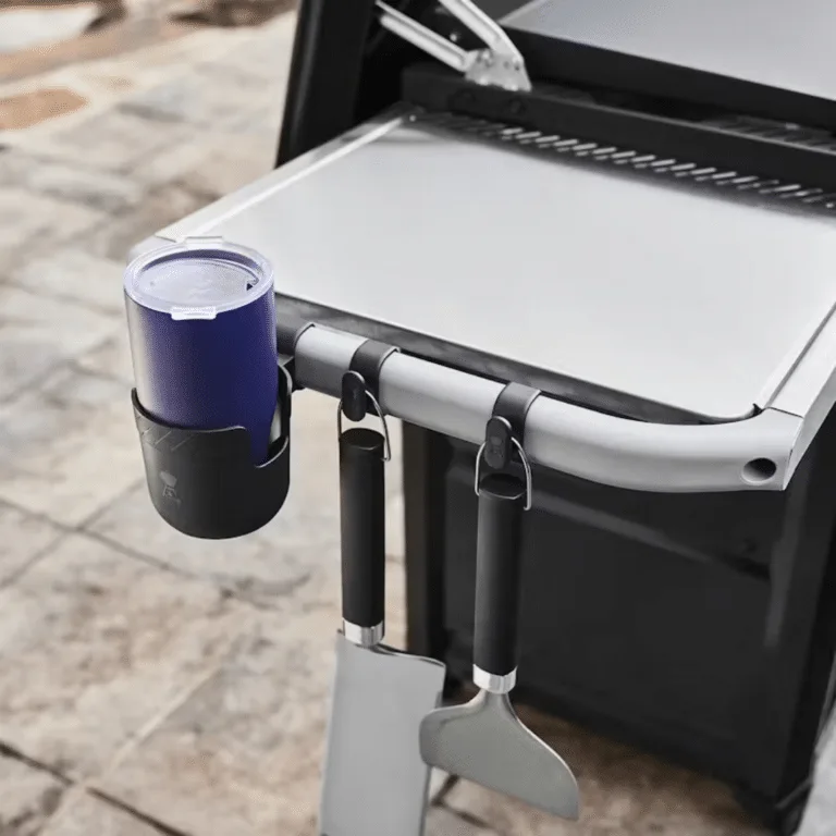 Weber works snap on bottle holder available at The Outdoor Scene