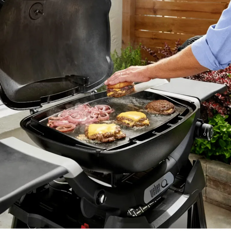 Weber griddle bbq accessory with food