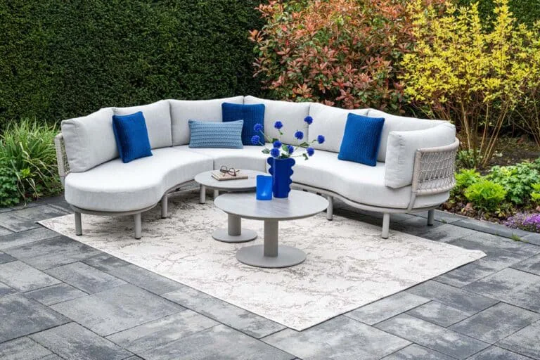Matera Dining and Lounging hybrid furniture set. Garden Impression, outdoor 3 piece set full