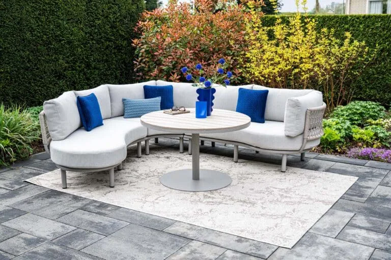 Matera Dining and Lounging hybrid furniture set. Garden Impression, outdoor 3 piece set. garden setup