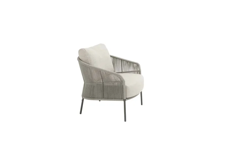 Florence Lounge Garden Chair with 2 cushion in TERRE COLOUR for sale. left view