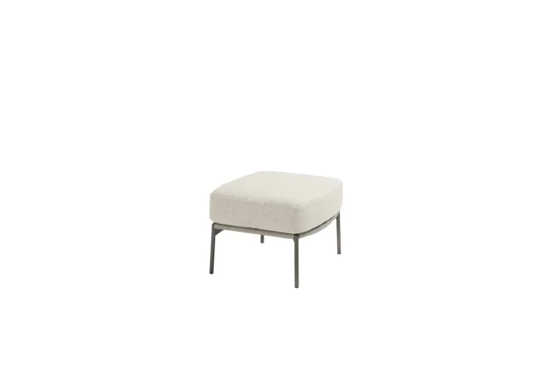 Florence Lounge Garden footstool with cushion in TERRE COLOUR for sale. front studio