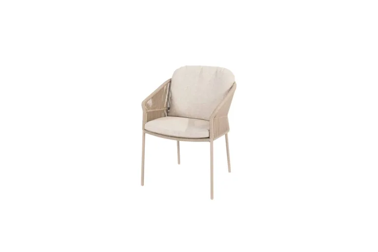 Florence Dining Garden Chair with 2 cushion in LATTE COLOUR for sale. studio front garden furniture