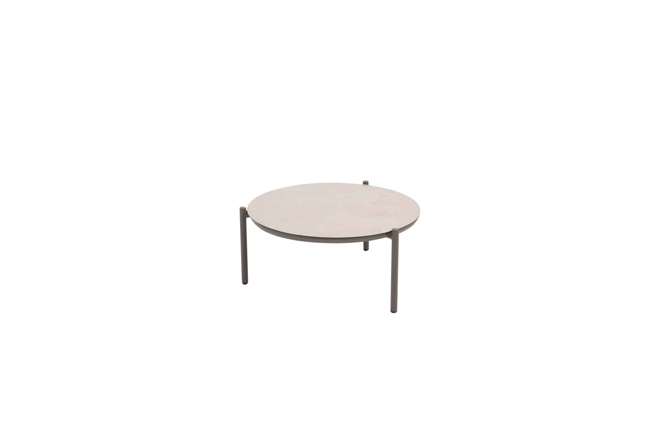 73cm Vic Outdoor Coffee Table – printed ceramic – Latte/Terre