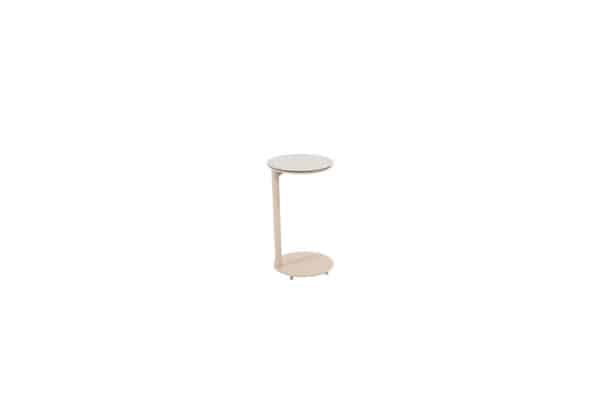 30cm Vic (Yoga ) support table- printed ceramic -Latte/Terre