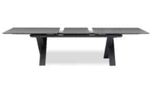 Shop Garden dining table - Albatros Taupe 180cm 6 - 8 seater extendable dining table from The Outdoor Scene, Ireland. working from side angle