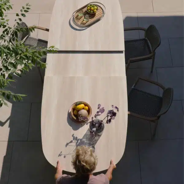 Albatros Organic Extendable Dining Table – 8-10 Seater in Bob Sand