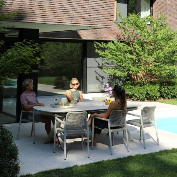 Albatros Organic Extendable Dining Table – 8-10 Seater in Bob Sand