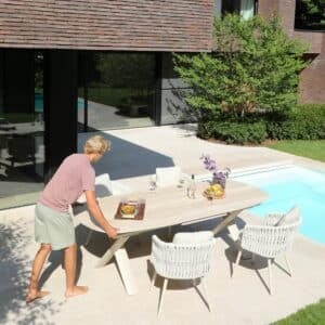 Step 1: Albatros Organic 250 -310cm extendable Dining table in Bob Sand colour for sale from the Outdoor Scene, Dublin, Ireland