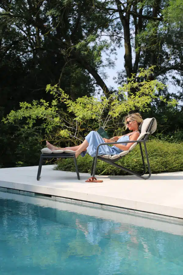 Coast Beacher Taupe Deck Chair with Cushion