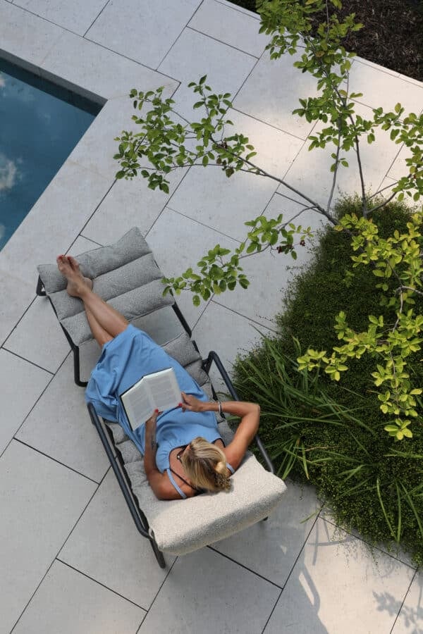 Coast Beacher Taupe Deck Chair with Cushion