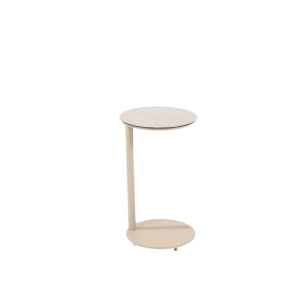 30cm Vic (Yoga ) support table- printed ceramic -Latte/Terre