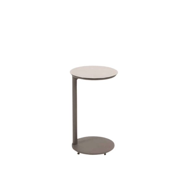 30cm Vic (Yoga ) support table- printed ceramic -Latte/Terre