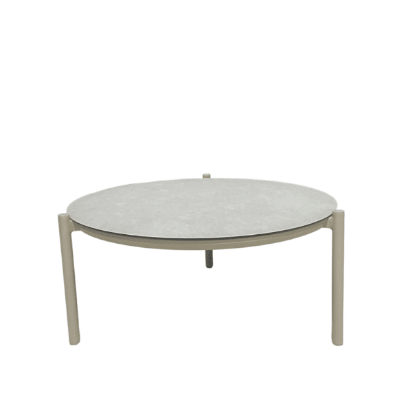 73cm Vic Outdoor Coffee Table – printed ceramic – Latte/Terre