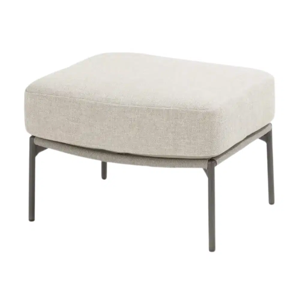 Florence Lounge Garden footstool with cushion in TERRE COLOUR for sale. Lifestyle