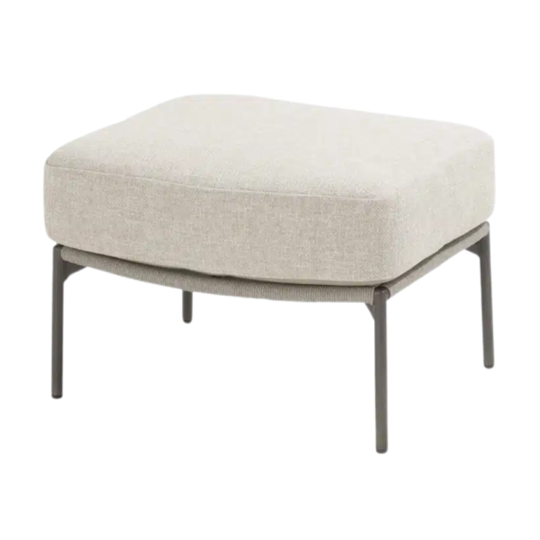Florence Lounge Garden footstool with cushion in TERRE COLOUR for sale. studio garden furniture