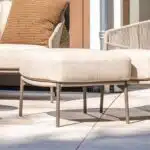 Florence footstool in Terre with cushion