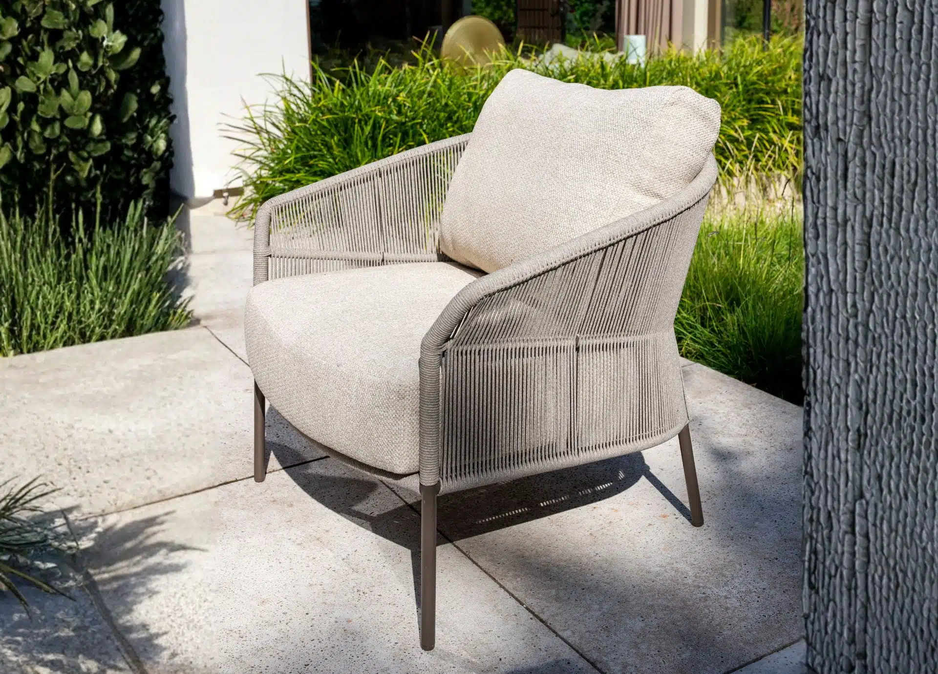 Florence Lounge Garden Chair with 2 cushion in TERRE COLOUR for sale. Lifestyle garden furniture
