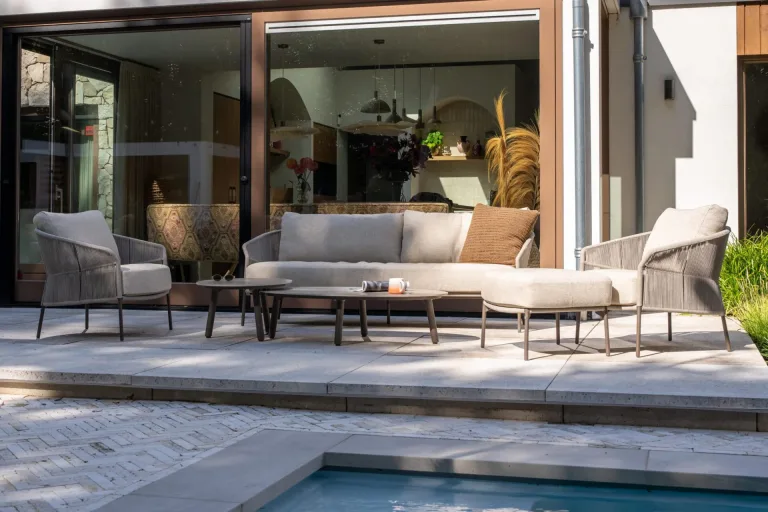 Florence kit 2 Lifestyle Garden Furniture collection Florence 3 seater sofa in terre for sale from The Outdoor Scene in Dublin 14