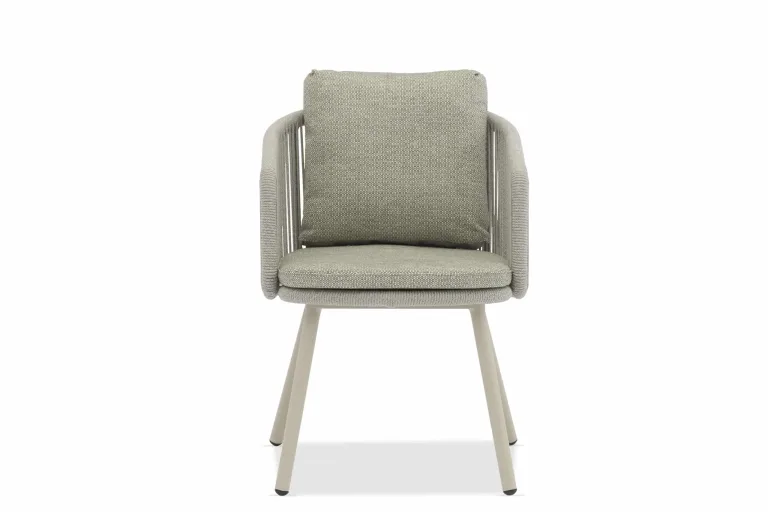 Front of Harbour Garden Dining Chair Taupe for sale from The Outdoor Scene. Define premium style in outdoor living