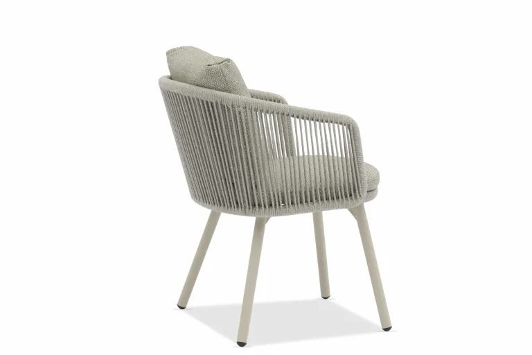 left profile of Harbour Garden Dining Chair Taupe for sale from The Outdoor Scene. Define premium style in outdoor living