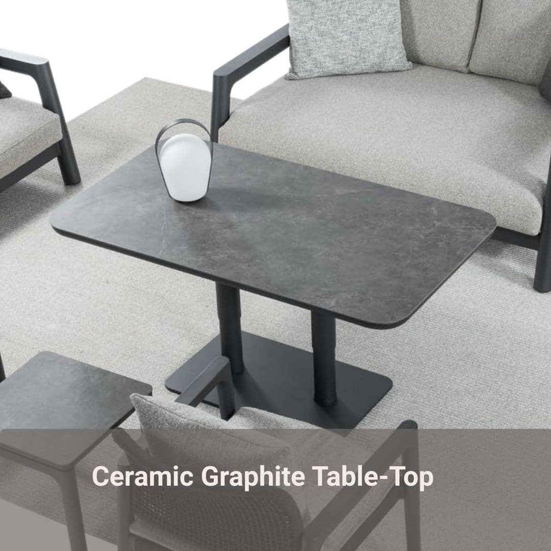 HiLo Taupe Height Adjustable Table – Graphite Ceramic Top
