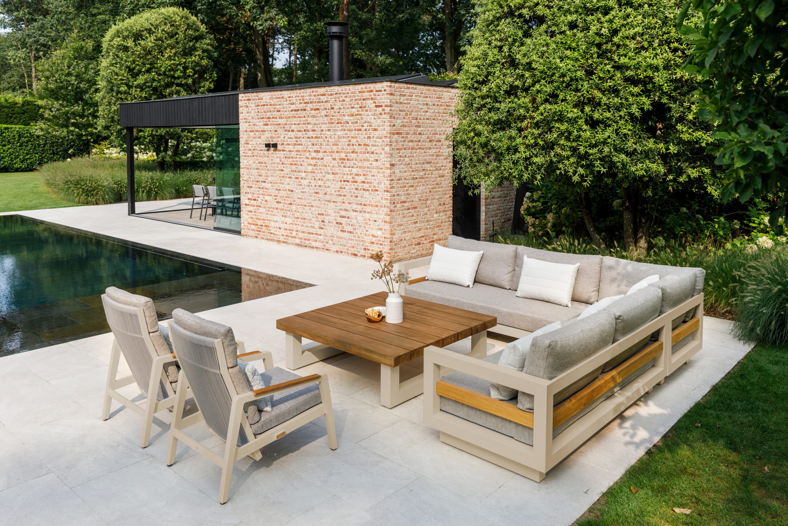 Himalya Garden Corner Sofa Set