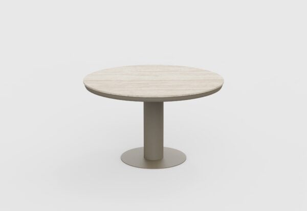 125cm Brown Irin Round Garden Dining Set– 4 Seater