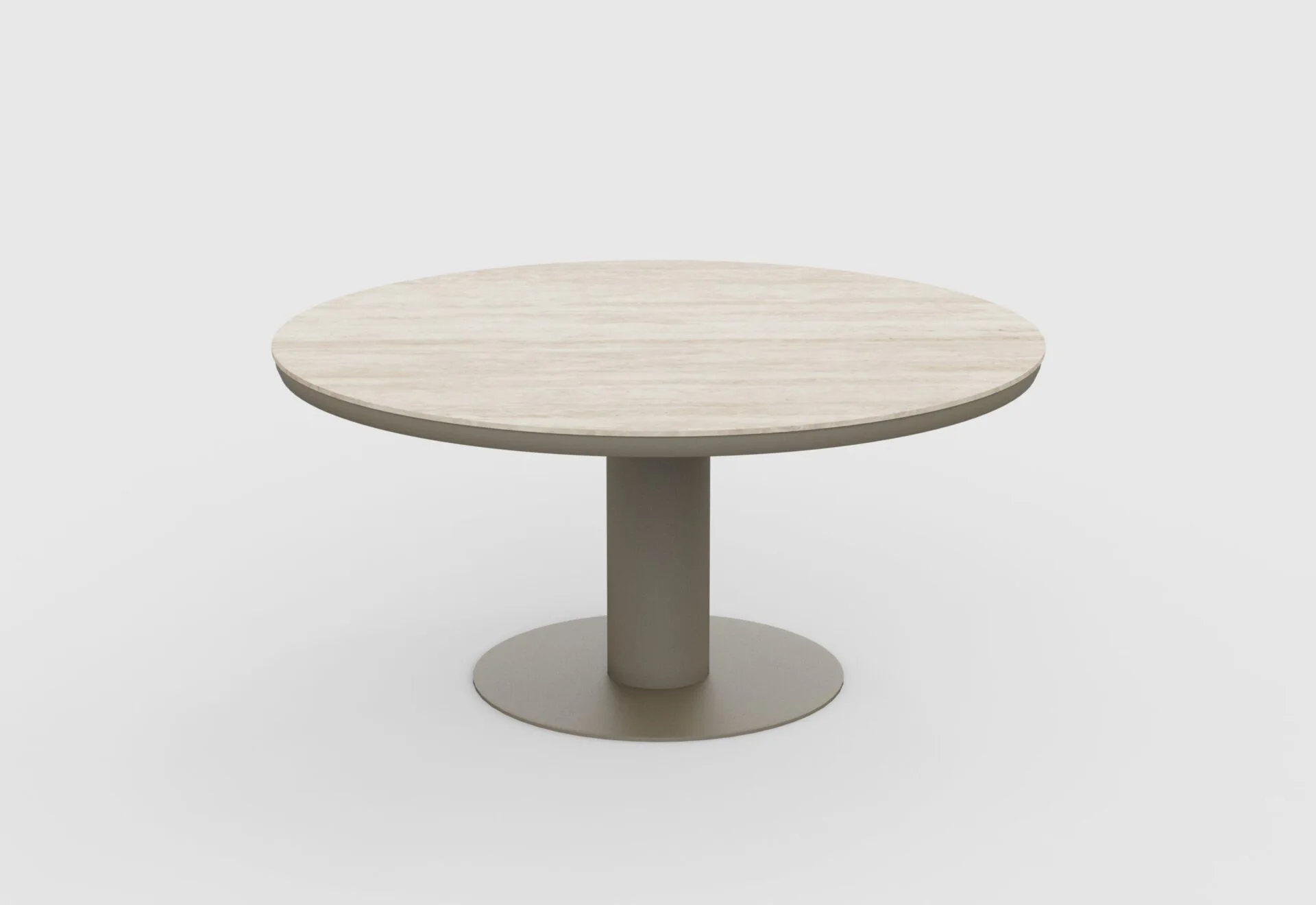 160cm irin Round Beige Dining and Lounging Outdoor Garden table for sale from The Outdoor Scene Dublin 14, Ireland