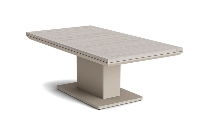 Luka Height adjustable garden coffee and dining table for sale from the outdoor scene