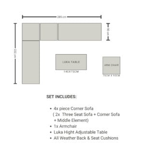 Full Timber Configuration Dimensions: