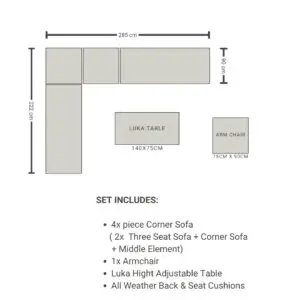 Full Timber Configuration Dimensions:
