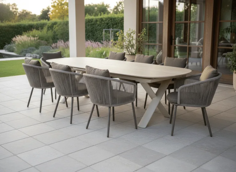 Albatros Organic Extendable 8 -10 seater outdoor Dining Set, harbour chair for sale from the Outdoor Scene, Dublin 14, Ireland