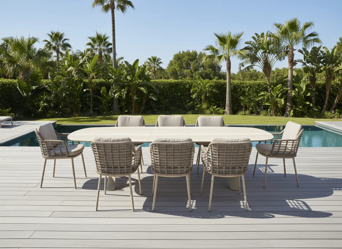 Albatros Organic Extendable 8 -10 seater outdoor Dining SEt for sale from the Outdoor Scene, Dublin 14, Ireland