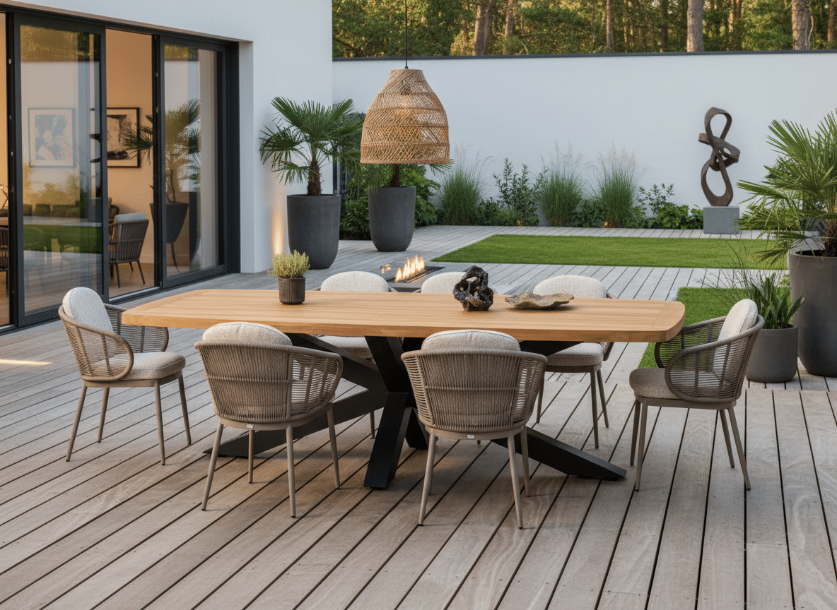 280cm Los Marcos Outdoor Dining Set | 8 Seater