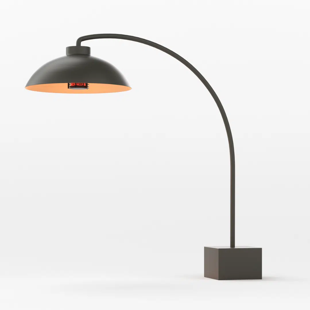 Heatsail DOME FS outdoor heater in midnight colour on sale at The Outdoor Scene