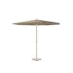 Riva 3m Round Parasol Taupe Fabric- Teak Finish Frame