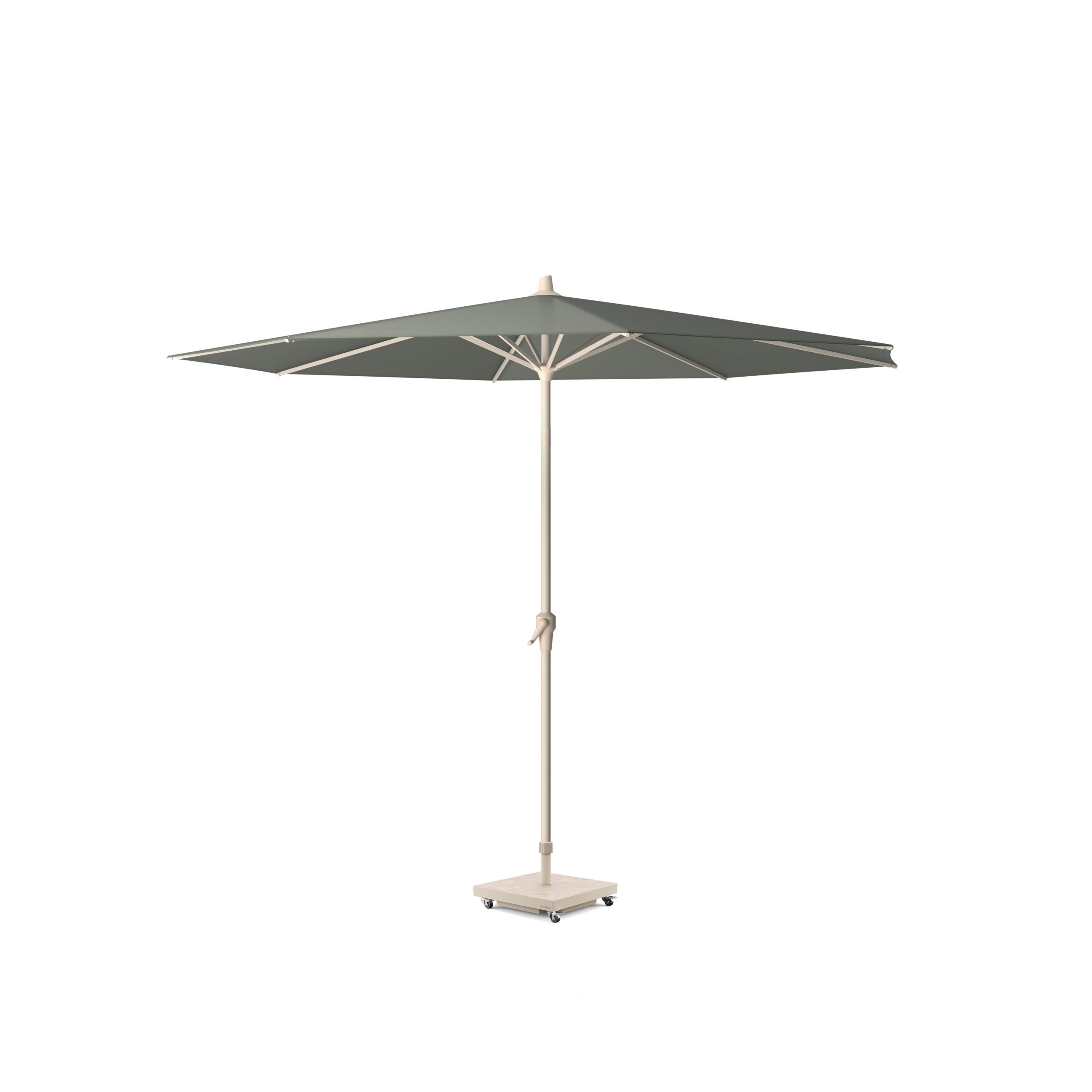 Olive Fabric Riva Center pole Sandstone Frame garden Parasol. Sun shade for sale from The Outdoor Scene, Dublin, Ireland